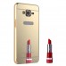 Samsung Galaxy Grand Prime - Shiny Mirror 2 in 1 Aluminium Bumper Protective Phone Cover Case - Gold